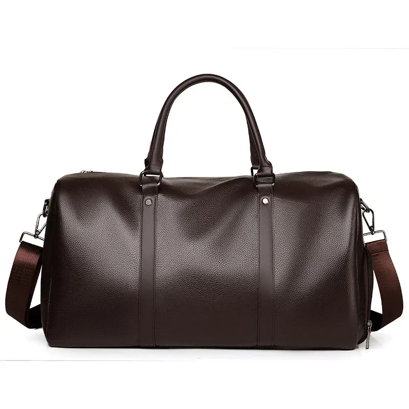 Leather Duffle Bag for Men – Large Capacity Travel Weekender