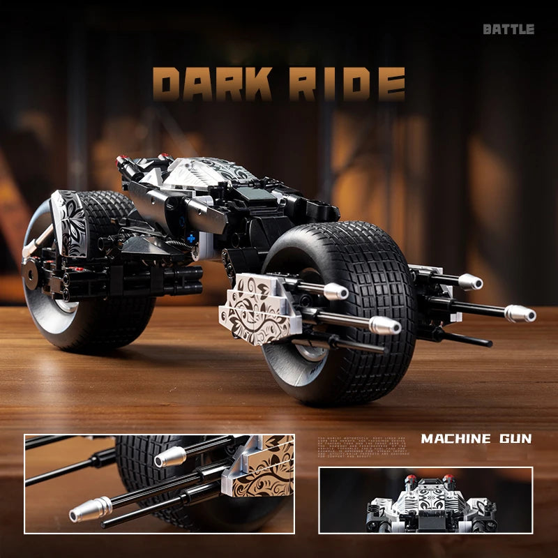 Dark Knight Motorcycle MOC Building Blocks Set