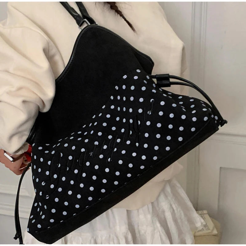 Women's Denim Star Print Hobo Shoulder Bag