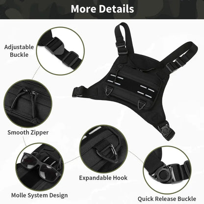 Tactical Chest Bag – Men's Outdoor Running Vest Pack