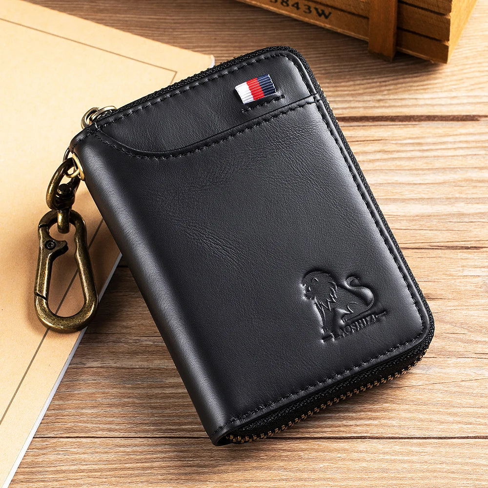 Genuine Leather Key Wallet & Card Holder for Men