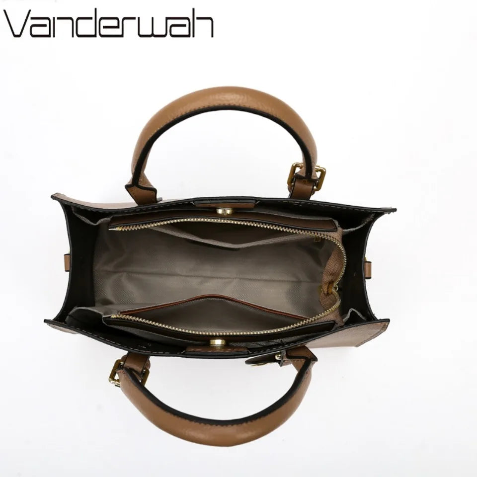 Women's PU Leather Tote Bag Set – Vintage Luxury Designer Handbag