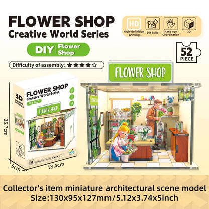 3D DIY Acrylic Puzzle Kit – Street View Miniature Scene Model