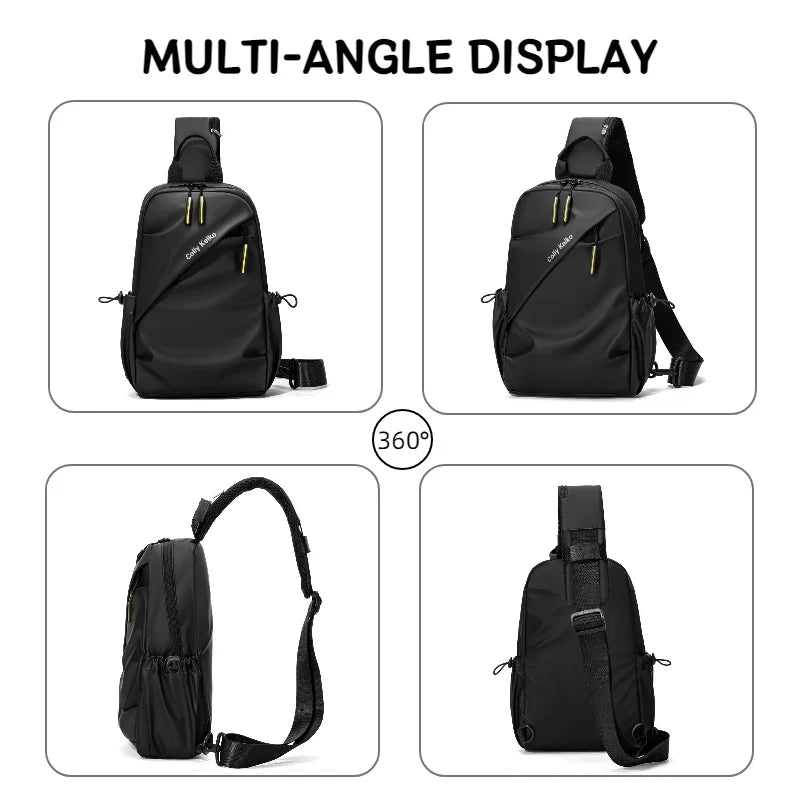 Men's Waterproof Chest Bag – Minimalist Sling Crossbody