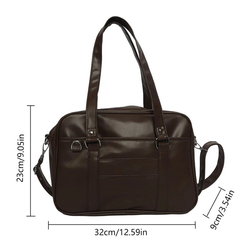 JK School Bag Women's PU Leather Shoulder & Crossbody Bag