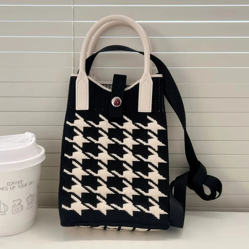 Heart Knit Mini Handbag – Cute Women's Shoulder & Crossbody Bag