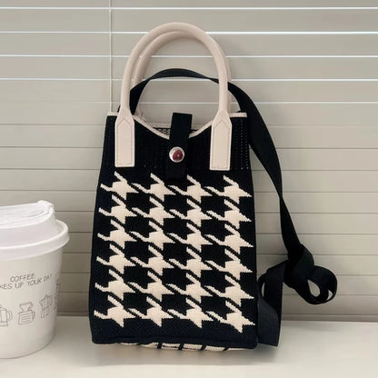 Heart Knit Mini Handbag – Cute Women's Shoulder & Crossbody Bag