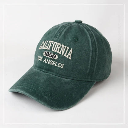 California 1850 Embroidered Baseball Cap – Washed Cotton Hat