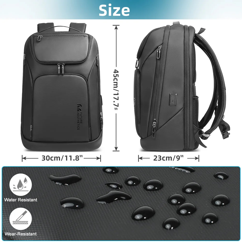 Large Capacity Waterproof Laptop Backpack 17.3 Inch – Men's Travel Rucksack