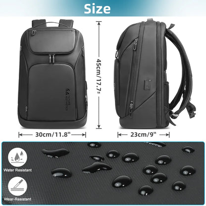 Large Capacity Waterproof Laptop Backpack 17.3 Inch – Men's Travel Rucksack