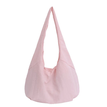 Large Capacity Canvas Shoulder Bag – Casual Hobo Tote for Women