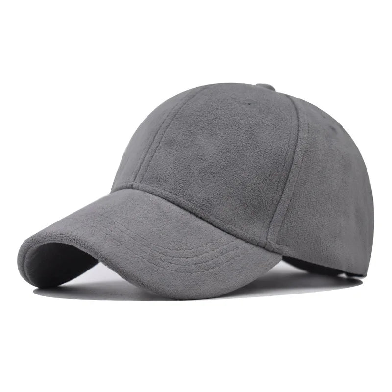Suede Baseball Cap – Unisex Snapback Hat for Men & Women