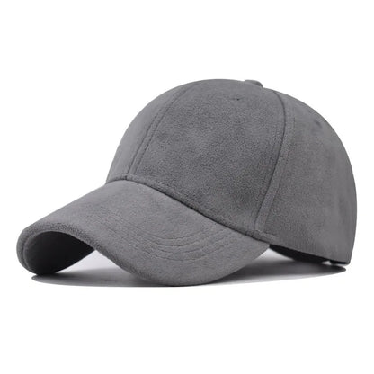 Suede Baseball Cap – Unisex Snapback Hat for Men & Women