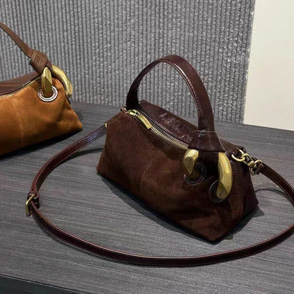 Faux Suede Leather Crossbody Shoulder Bag for Women