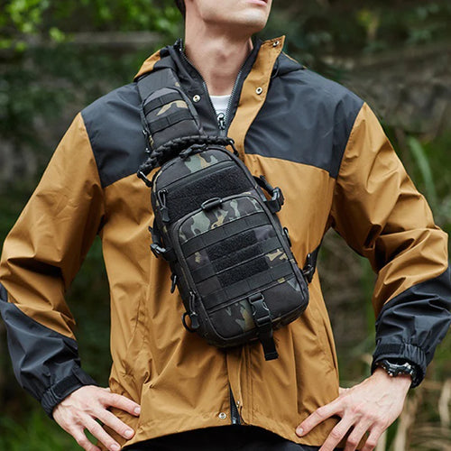 Tactical Sling Chest Bag for Men – MOLLE Shoulder Pack for Hiking & Outdoors