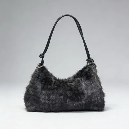 Faux Fur Shoulder Bag – Luxury Women's Crossbody Handbag