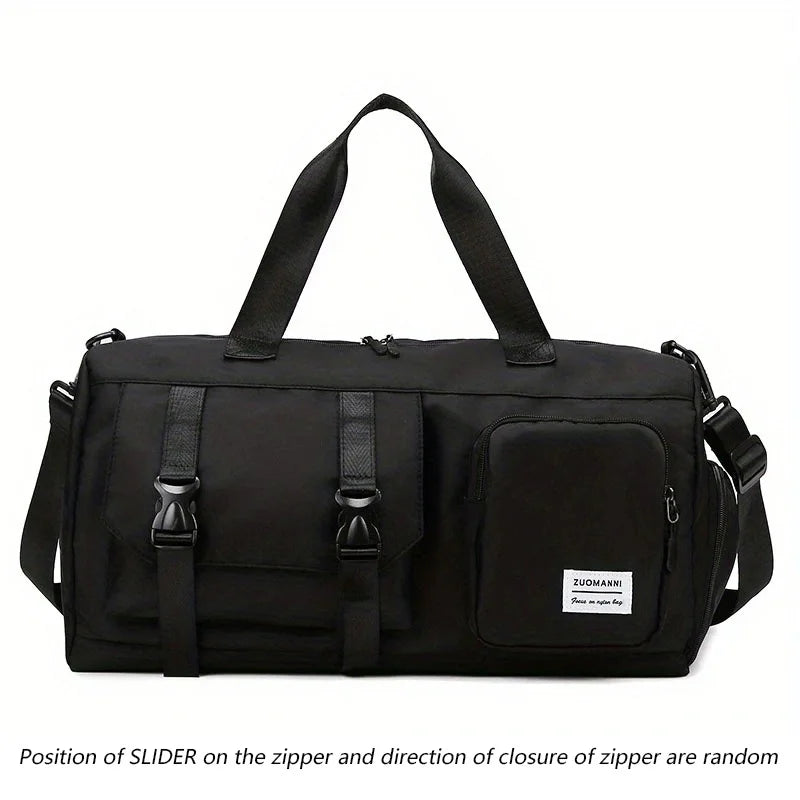 Women's Nylon Gym Bag with Shoe Compartment – Fitness Duffel