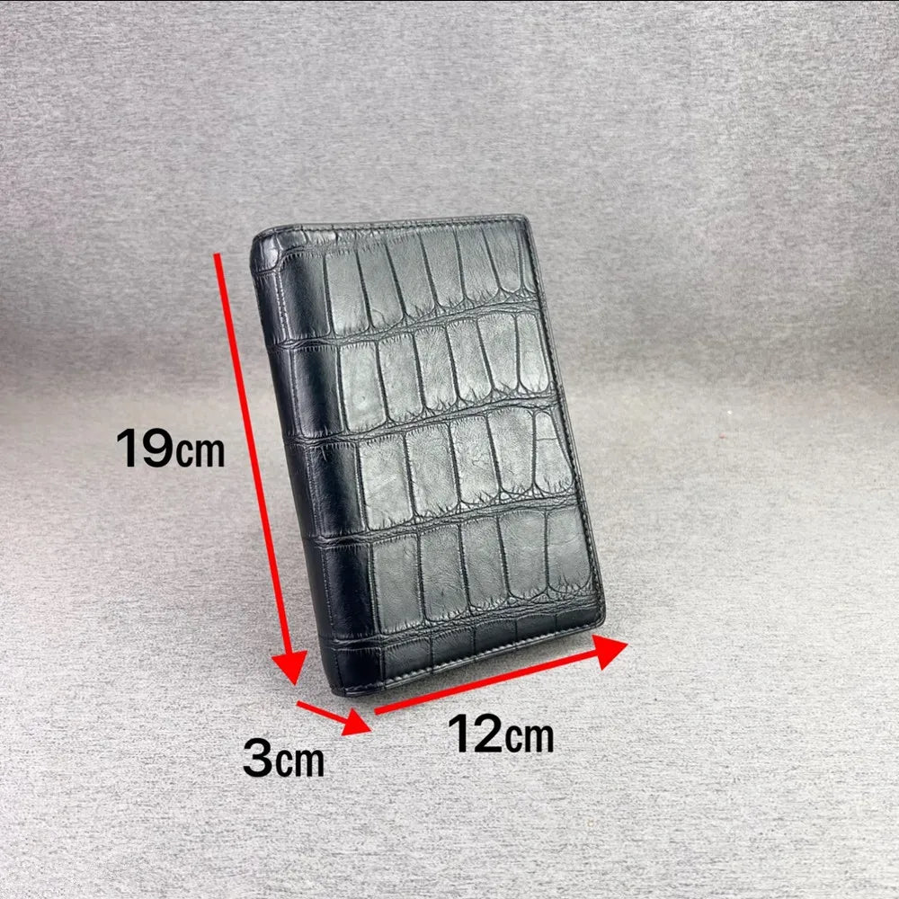Genuine Crocodile Leather Planner Notebook & Card Holder