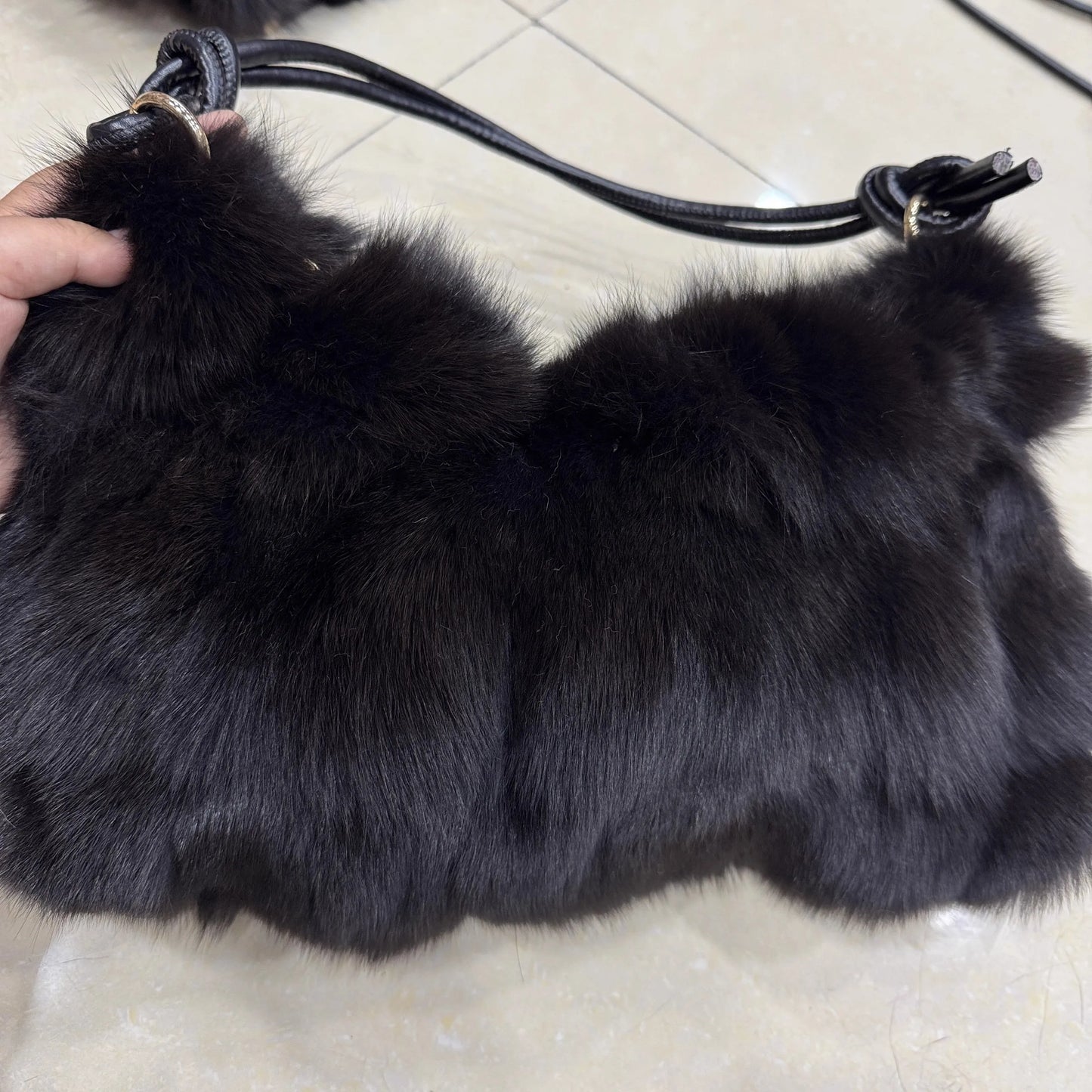 Luxury Europe America Women Real Fox Fur Bag Messenger Chain Shoulder Ladies Tote Handbag Crossbody