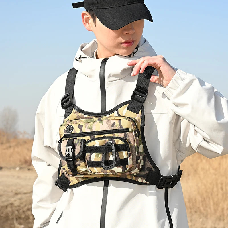 Tactical Chest Bag – Multi-Pocket Outdoor Sports Harness Pack