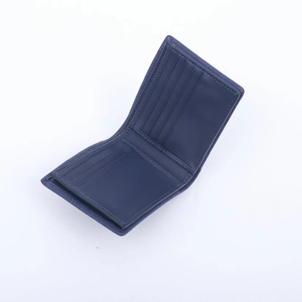 Ostrich Leather Men's Bifold Wallet – Slim Card Holder