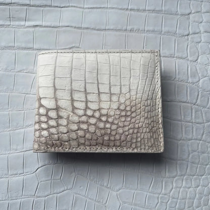 Crocodile Leather Bifold Wallet – Himalayan White