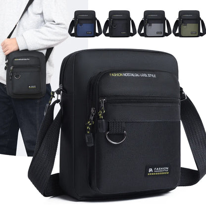 Men's Oxford Messenger Shoulder Bag – Lightweight Casual Crossbody