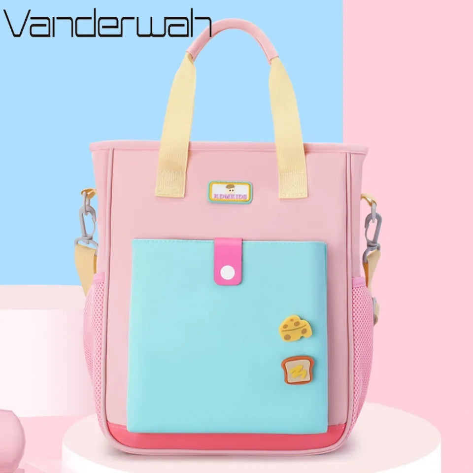 3-in-1 Girls School Bag – Large Waterproof Nylon Backpack & Crossbody Tote