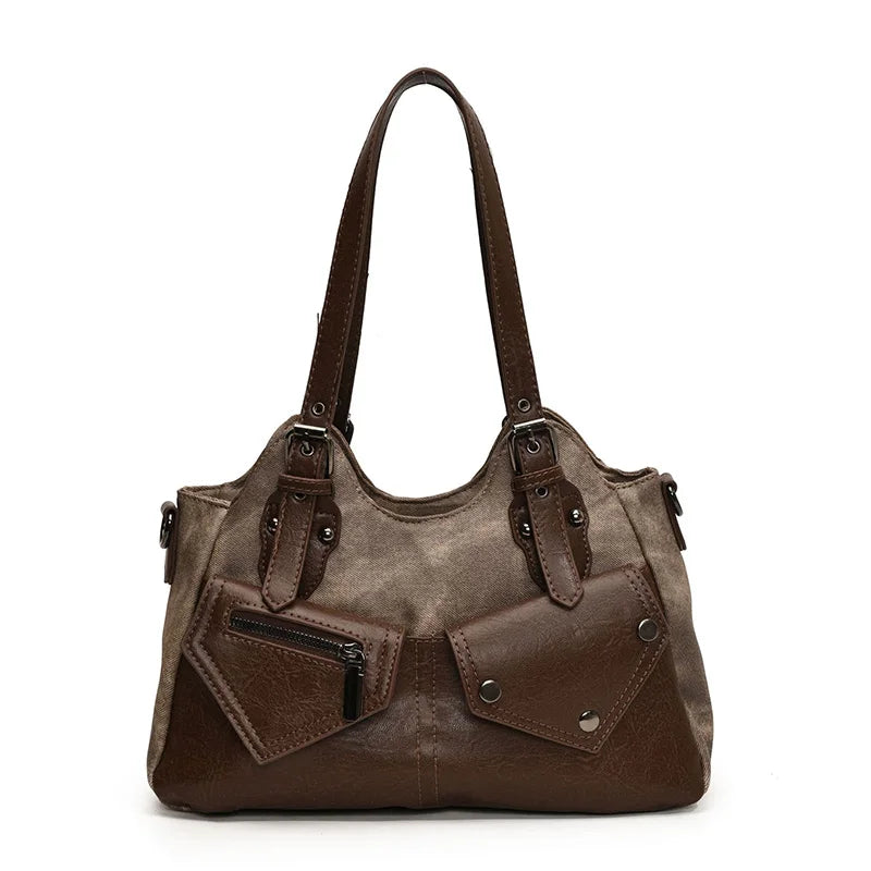 Retro Shoulder Tote Bag – Versatile Women's Handbag