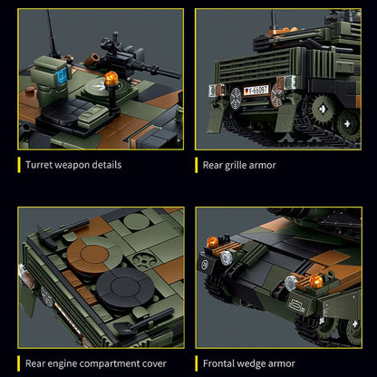 Military Tank MOC Building Blocks Set – 903 Pcs Armored Vehicle Model