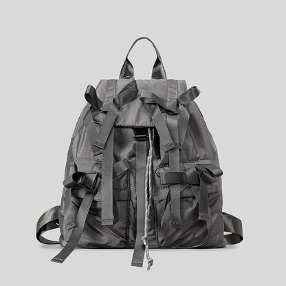 Bow Backpack for Women – Cute Puffy Casual Daypack