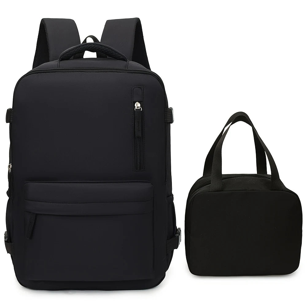 Travel Backpack Set 2-Piece with Shoe Compartment & Mini Handbag