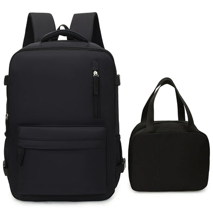 Travel Backpack Set 2-Piece with Shoe Compartment & Mini Handbag