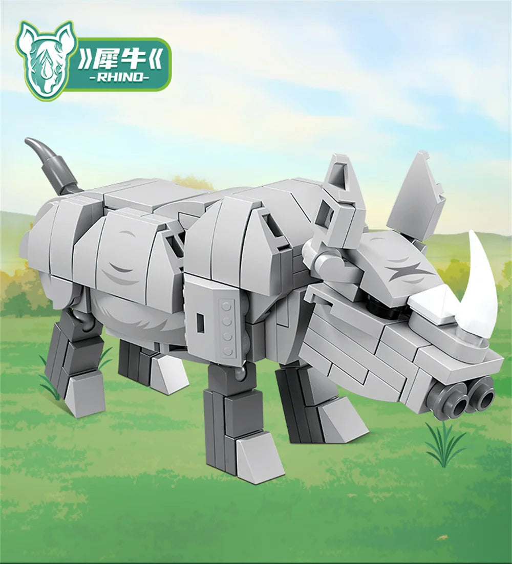 Wild Animal Building Blocks Set – Mini Safari Figures Brick Toy