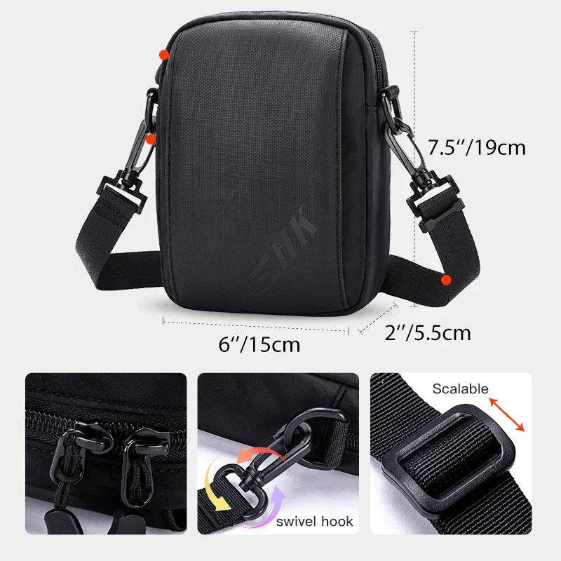 Small Crossbody Bag for Men – Waterproof Mini Shoulder Sling Bag for Phone & Wallet