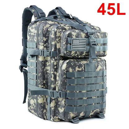 Tactical MOLLE Backpack 30L/50L – 3P Assault Pack for Hiking & Hunting