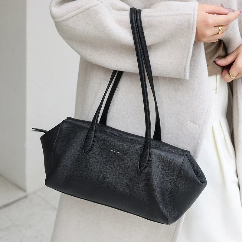 Genuine Leather Underarm Bag – Women's Top Grain Shoulder Bag
