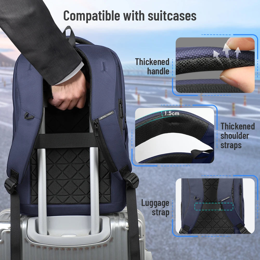 17.3" Laptop Backpack – Waterproof Business Travel Bag with USB Port