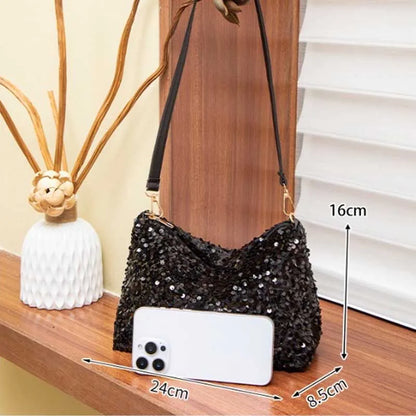 Sequin Shoulder Bag Women's Sparkling Handbag