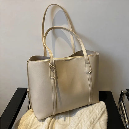 Large Capacity Soft Leather Tote Bag for Women