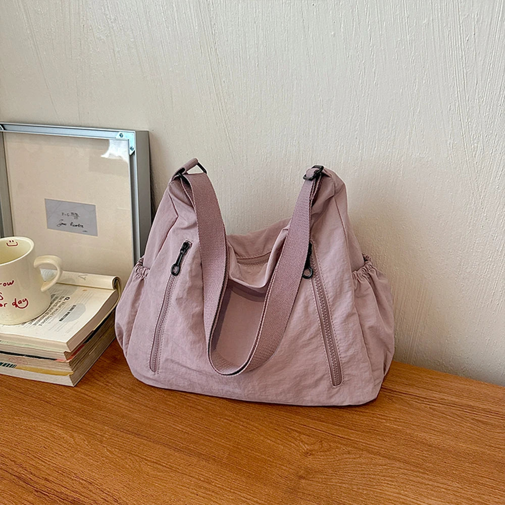 Large Capacity Hobo Shoulder Bag for Women – Multi-Pocket