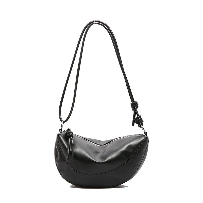 Women's Dumpling Crossbody Bag – Soft PU Leather Shoulder Bag