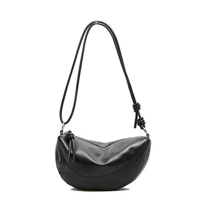 Women's Dumpling Crossbody Bag – Soft PU Leather Shoulder Bag