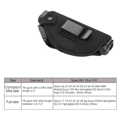 Universal Concealed Carry Holster – Nylon IWB/OWB Belt Holster for Pistols