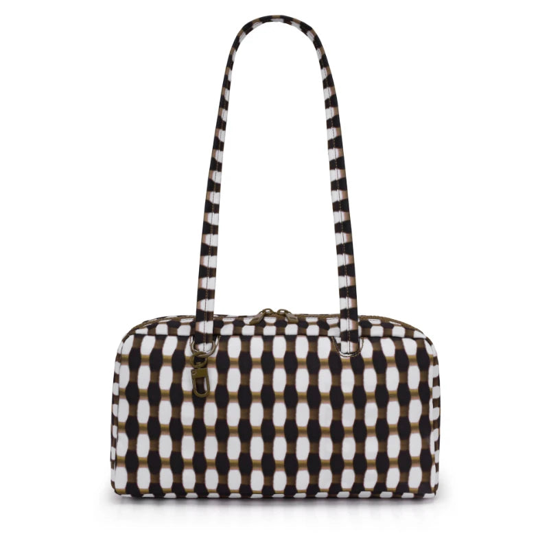 Nylon Shoulder Bag – Polka Dot & Leopard Print Tote for Women
