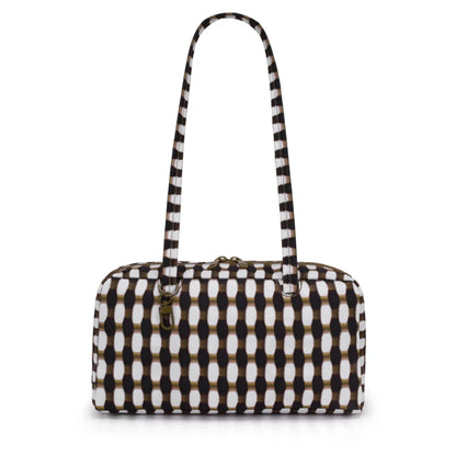Nylon Shoulder Bag – Polka Dot & Leopard Print Tote for Women