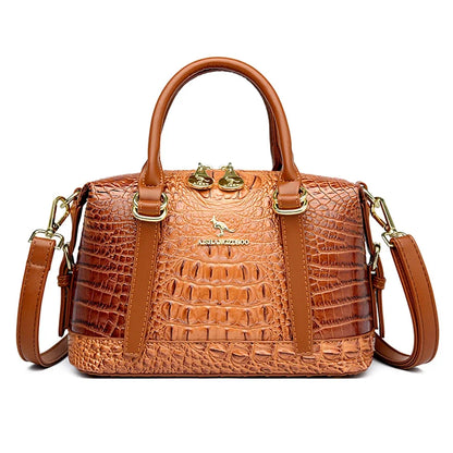 Crocodile Pattern Tote Bag for Women – Luxury Handbag & Crossbody