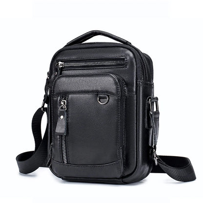 Genuine Leather Messenger Bag for Men – Small Crossbody