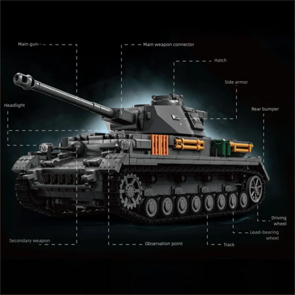 Medium Tank MOC Building Set – 1:28 Scale Military Blocks Kit