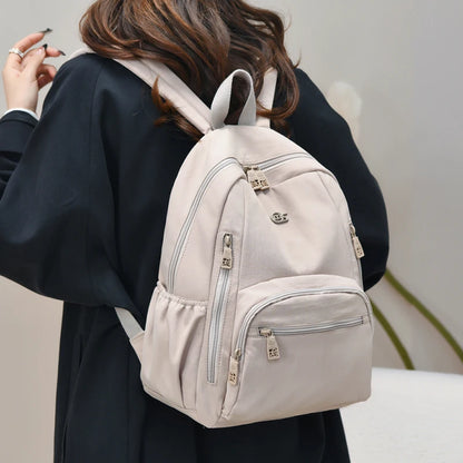 Nylon Backpack for Women – Lightweight Multi-Pocket Daypack